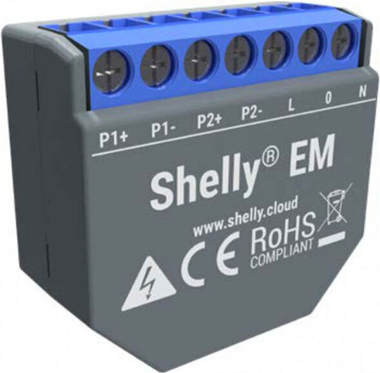 Shelly EM Energy Analyzer Electric Panel Analog + 50A Clam 062272