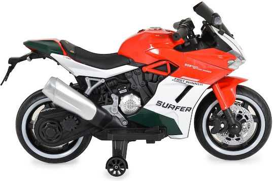 Kinder Motorrad Inspiriert Surfer Elektroantrieb 12 Volt, 12V Rot
