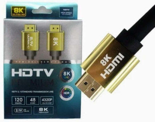 Hdtv HDMI 2.1 Ultra High Speed 48Gbps 4K 120Hz HDR VRR Cable HDMI Male HDMI Male 2m Black