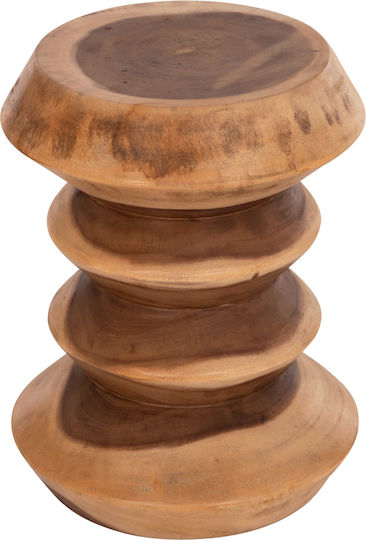 Hocker Für das Wohnzimmer Hölzernes Bellows Natural 35x35x45cm