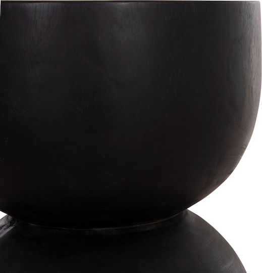Hocker Für das Wohnzimmer Hölzernes Febry Black 35x35x45cm