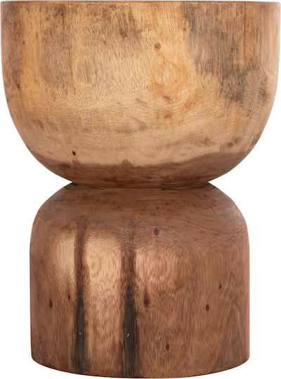 Hocker Für das Wohnzimmer Hölzernes Febryn Natural 35x35x45cm
