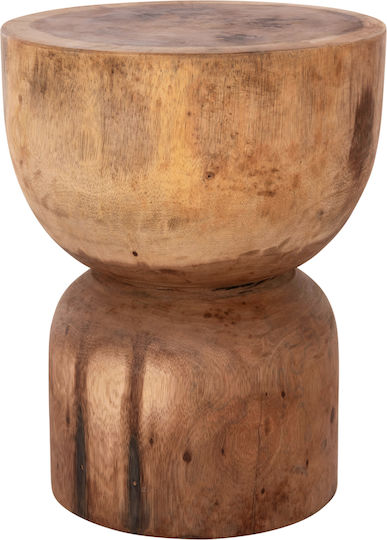 Hocker Für das Wohnzimmer Hölzernes Febryn Natural 35x35x45cm
