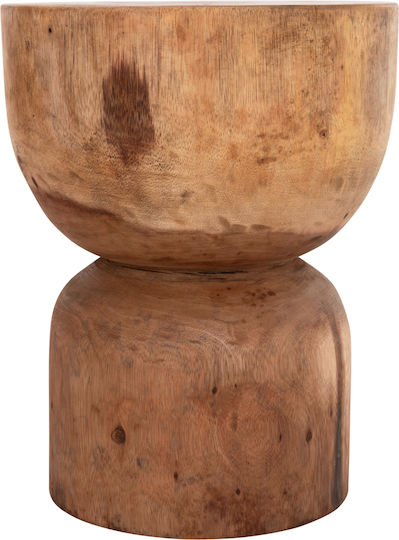 Hocker Für das Wohnzimmer Hölzernes Febryn Natural 35x35x45cm