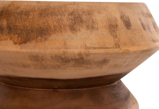 Hocker Für das Wohnzimmer Hölzernes Bellows Natural 35x35x45cm