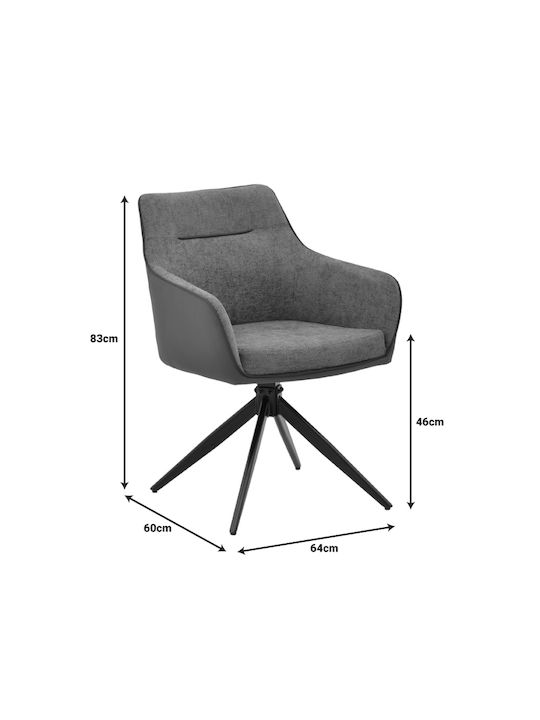 Debra Stühle Küche Grey, Black 1Stück 60x64x83cm