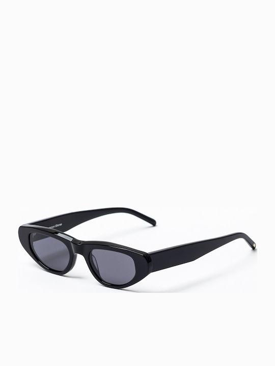 Common Sense Women's Sunglasses with Black Plastic Frame and Black Lens CS034