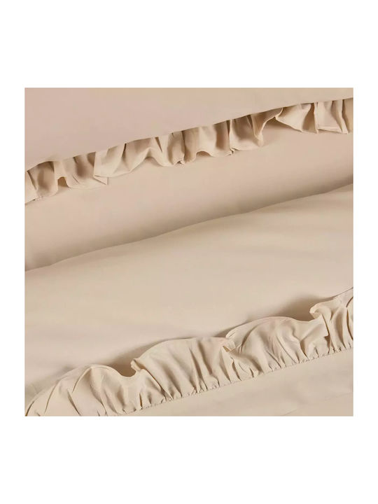 Das Home Duvet Cover Set Cotton Queen with 2 Pillowcases 220x240 Daily Taupe