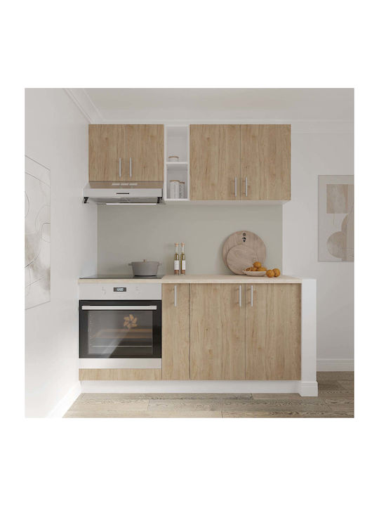 Jolly Floor Cabinet with Countertop Natural/white Wood 20x50x80cm