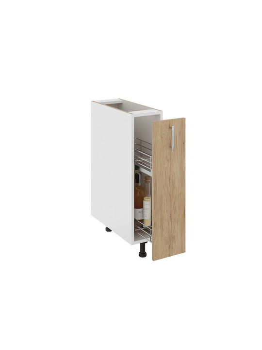 Jolly Floor Cabinet with Countertop Natural/white Wood 20x50x80cm