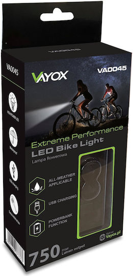 Vayox BX11039 Reîncărcabil Partea din față Lumină Bicicletă