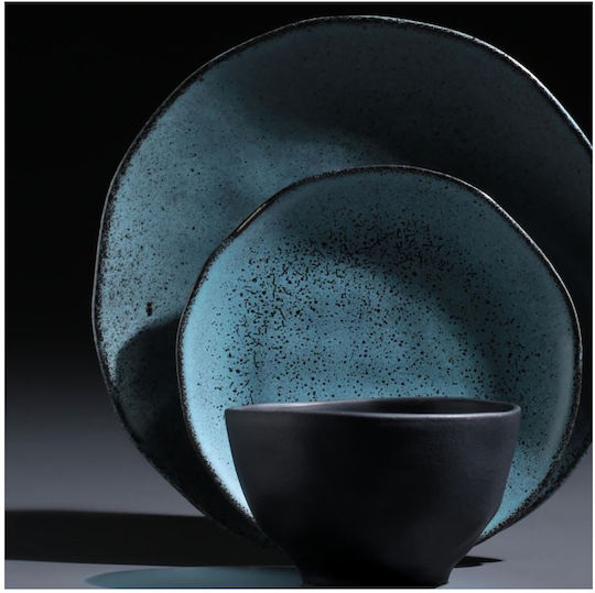 Porto Brasil Organic Petroleum Porto Brazil Serving Platter Rectangular made of Porcelain Blue 33x13cm