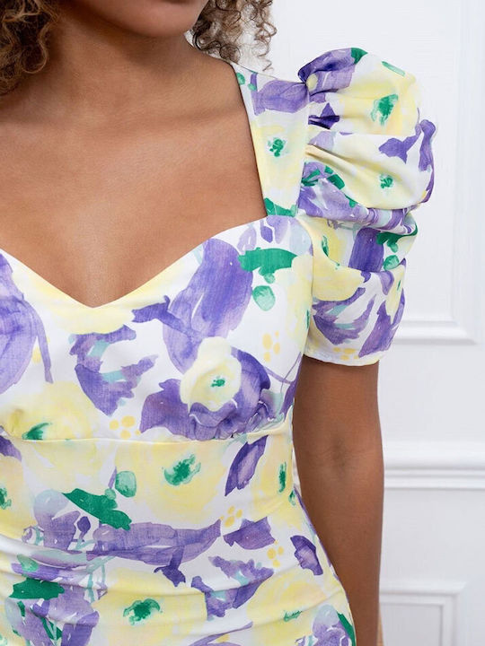 Midi Abendkleid Blumen