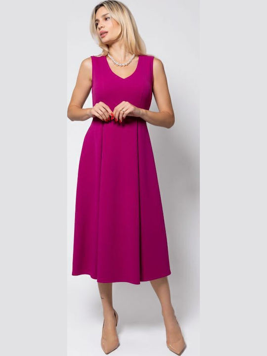 Summer Midi Dress Magenta
