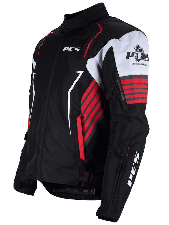 Grand 4 Bărbătesc Geacă de motocicletă Cordura 4 Sezoane Waterproof Black/Red