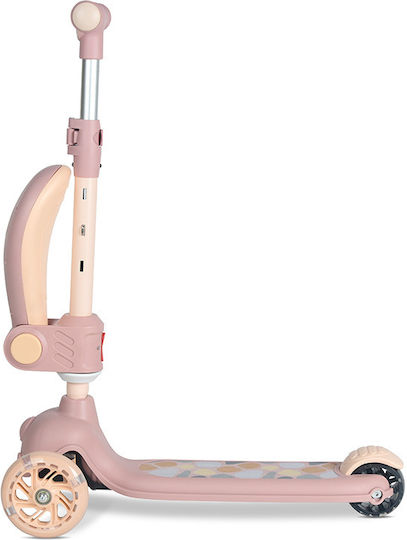 Lorelli Kids Scooter Foldable Jetster Plus 3-Wheel with Seat for 2+ Years Beige