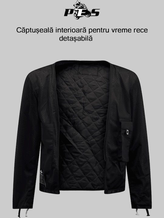 Grand 4 Bărbătesc Geacă de motocicletă Cordura 4 Sezoane Waterproof Black/Red