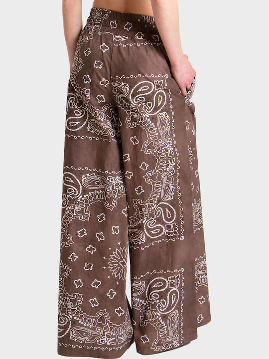 Damen Stoffhose in Lose Passform Braun