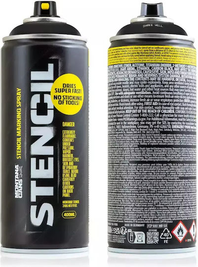 Montana Cans Spray Vopsea Temperatură Înaltă cu Matt Efect Negru Mangekyu 400ml