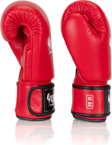 Yuth Boxhandschuhe Leder für Kampf Rot