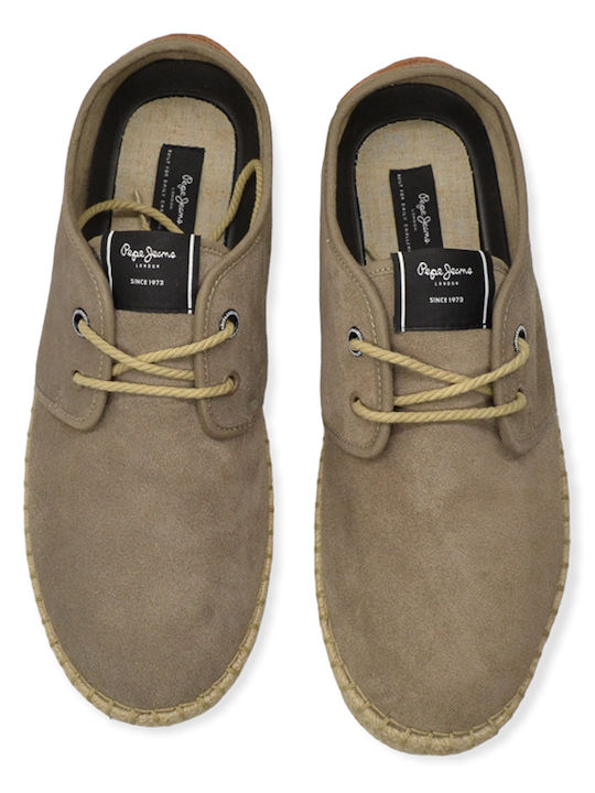 Tourist Classic Leather Men's Espadrilles Dark Stone