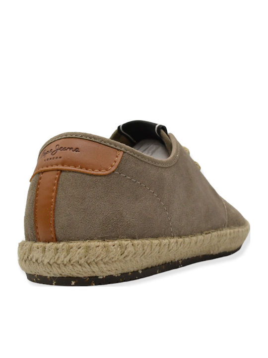 Tourist Classic Leather Men's Espadrilles Dark Stone
