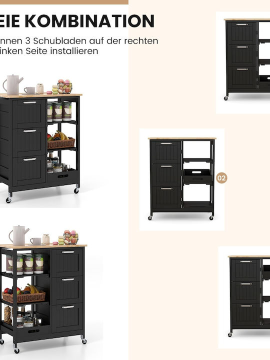 Boden Küchenschrank Schwarz 67x37x84cm