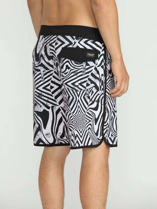 Scallop Men's Swimwear Bermuda White, Black