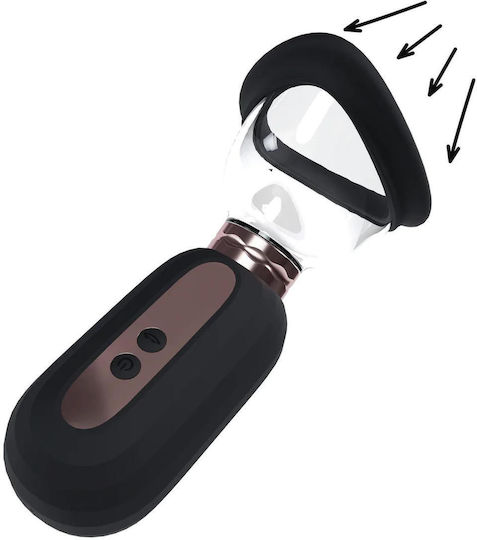 Dazzling Rechargeable Vulva Breast Pump Black
