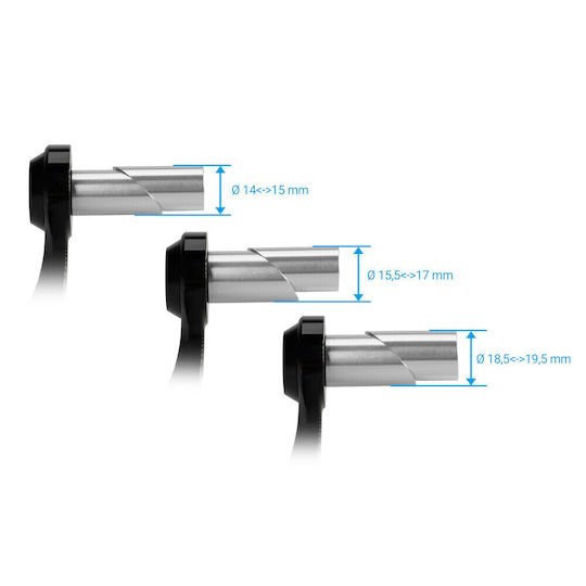 Paraxite Motorcycle Brake Lever Protector 14>19 5mm Aluminum Black Color Paraxite 1 Piece L.plg001nr