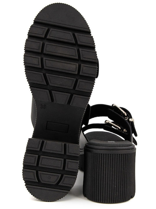 Leder Sandalen Schwarz