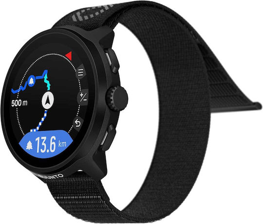 Suunto Run Stainless Steel 46mm Smartwatch with Heart Rate Monitor (All Black)