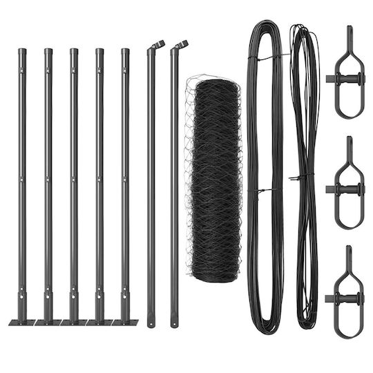 vidaXL Hexagonal Garden Fencing Material 7pcs Gray