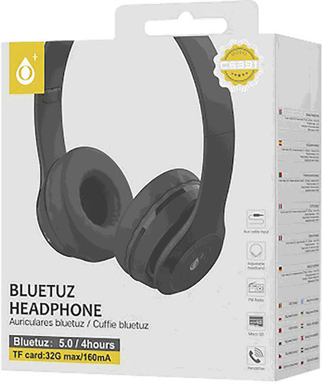 Moveteck Kabellose Bluetooth Am Ohr Kopfhörer mit 4 Stunden Betriebszeit Schwarz