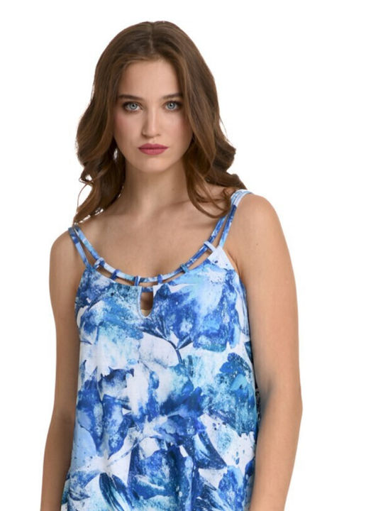 Primavera Summer Women's Nightdress Blue