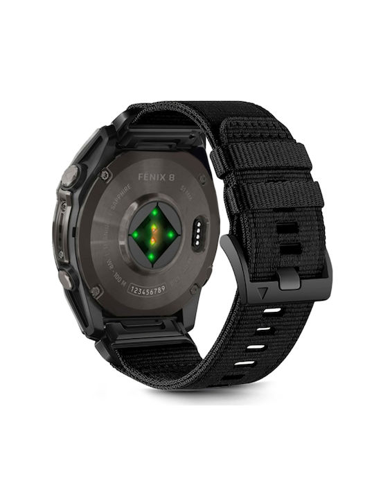 Techsuit Λουράκι Ανοξείδωτο Ατσάλι Μαύρο (Garmin Fenix 5/5 Plus/6/6 Pro/7/Forerunner 935/945/Approach S60)