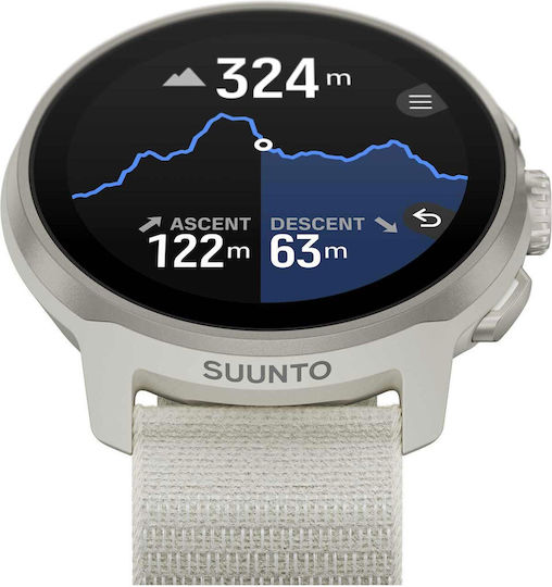 Suunto Run Stainless Steel 46mm Smartwatch with Heart Rate Monitor (Frost Gray)