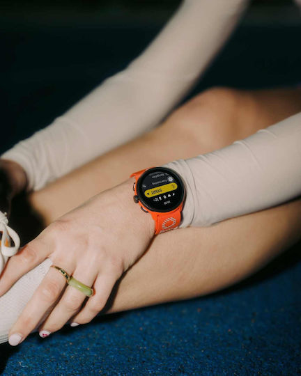 Suunto Run Stainless Steel 46mm Smartwatch with Heart Rate Monitor (Coral Orange)