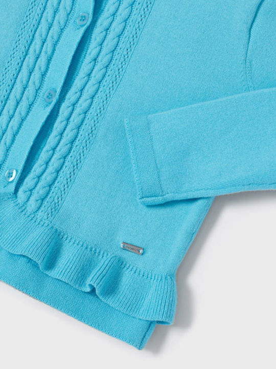 Kinderstrickjacke Gestrickt Hellblau