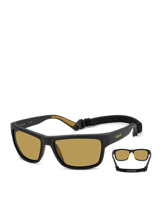 Polaroid Men's Sunglasses with Black Frame and Yellow Polarized Lens PLD7031/S PGC/MU