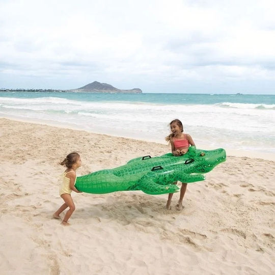 Crocodil Gonflabil pentru Copii 3 Ani+ Intex Dimensiune Mare 2.03x1.14 M Verde