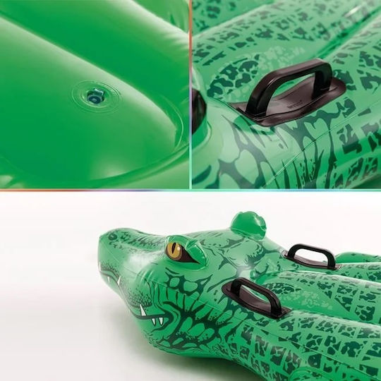 Crocodil Gonflabil pentru Copii 3 Ani+ Intex Dimensiune Mare 2.03x1.14 M Verde
