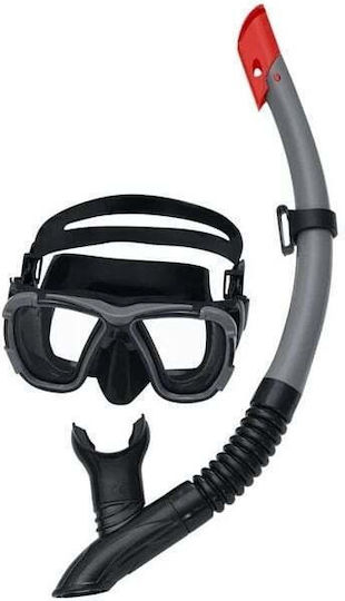 Bestway Snorkel Mask Set for Kids 14+ Years & Adults Black-Grey