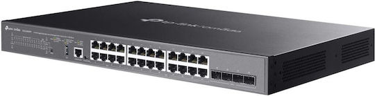 TP-LINK SG5428XMPP Managed L3 PoE++ Switch with 24 Gigabit (1Gbps) Ethernet Ports and 4 SFP Ports