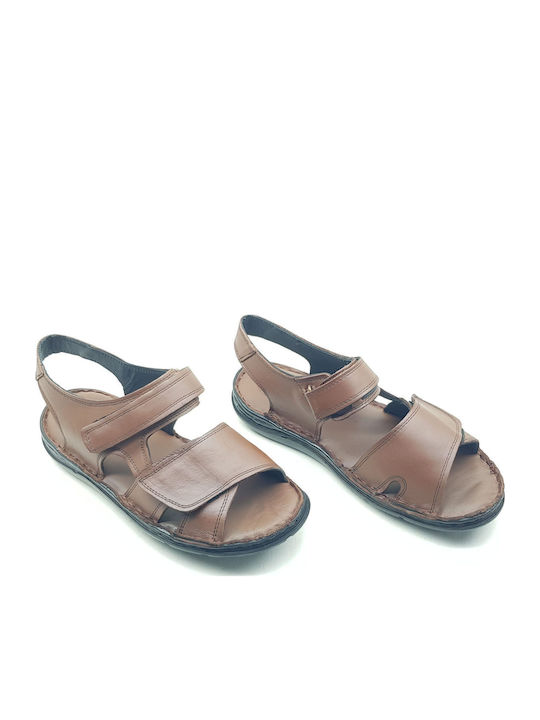 Leder Herrensandalen in Braun Farbe