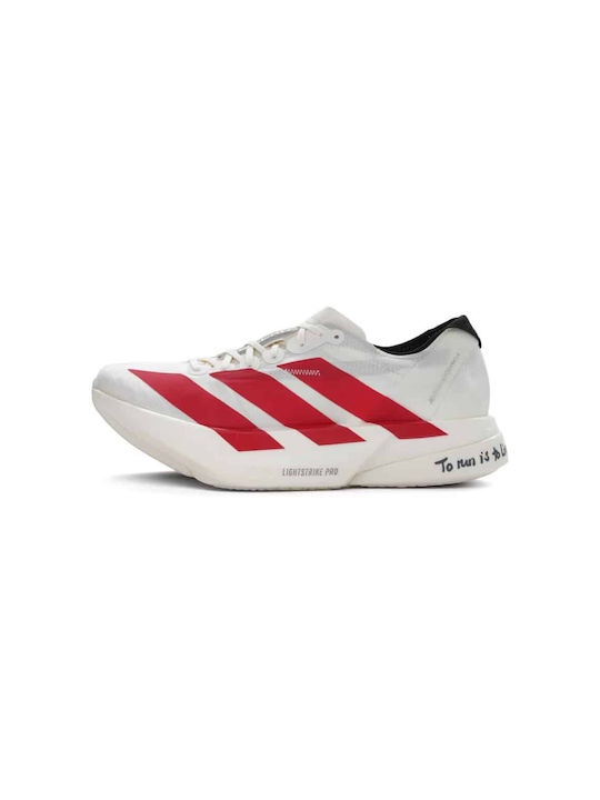 Adizero Adios Pro 4 Sport Shoes Running Off White / Better Scarlet / Core Black