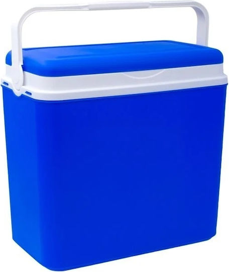 Cutie frigorifică portabilă pentru camping sau plajă 24L capac 38x21x37cm albastru