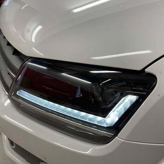 Μπροστινά Φανάρια Set Vw Amarok 2010+ Drl Full Led Halogen Version Μαύρα Ledhl107-bk Rhd Δεξιοτίμονα Osram Ledriving