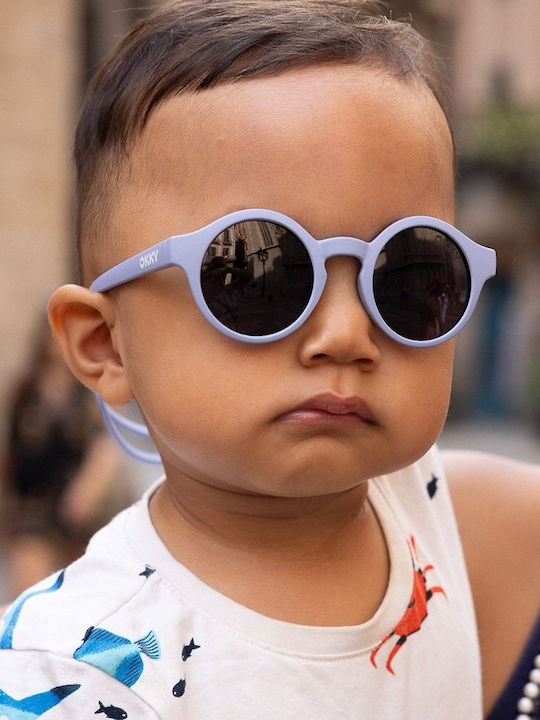 Okky Round Baby Kids Sunglasses with Polarized Lens Purple for 1-3 Years
