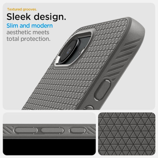 Spigen Liquid Air Back Cover Silicon 0.3mm Gri (iPhone 17e / 16e)